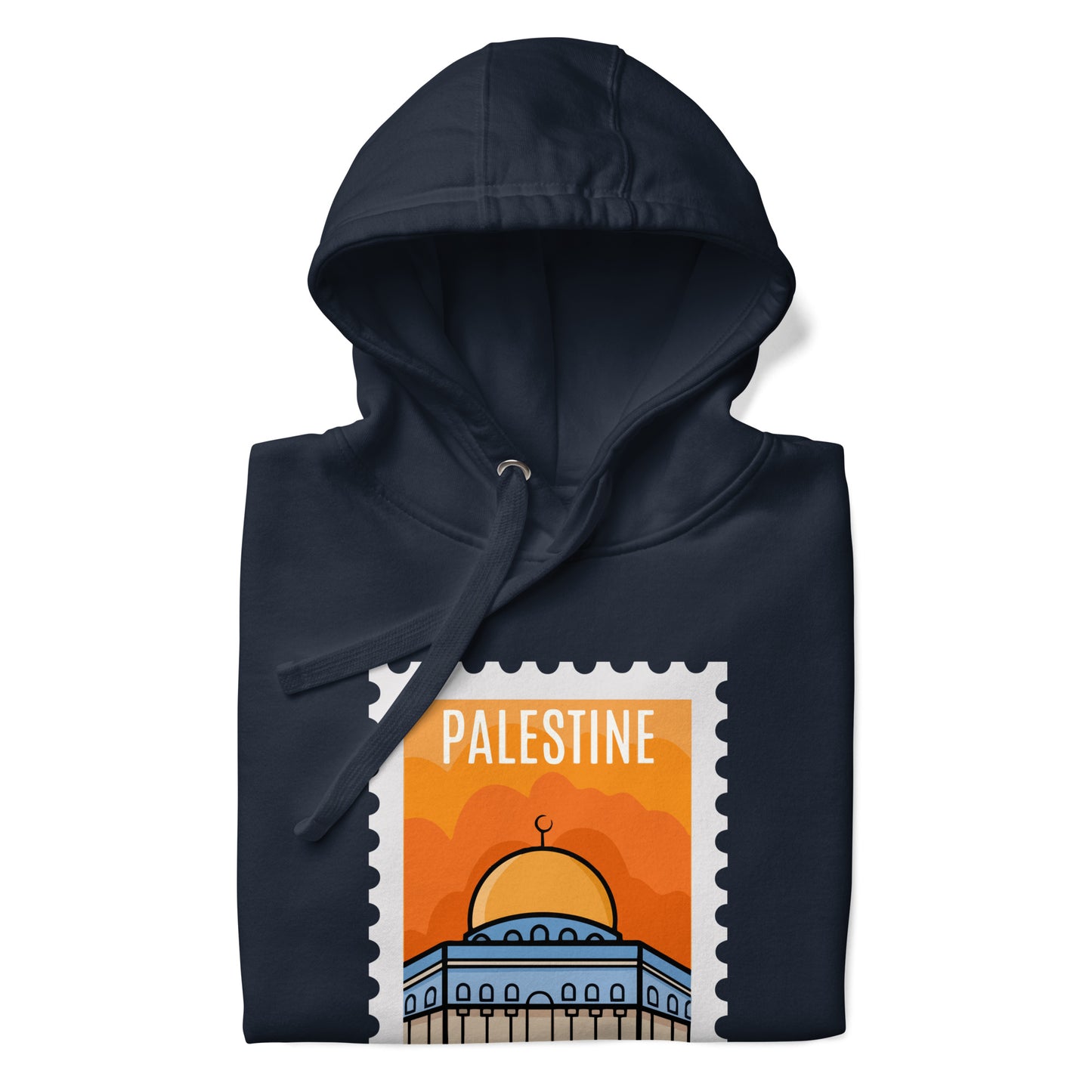 Hoodies: Palestine Stamp hoodie.