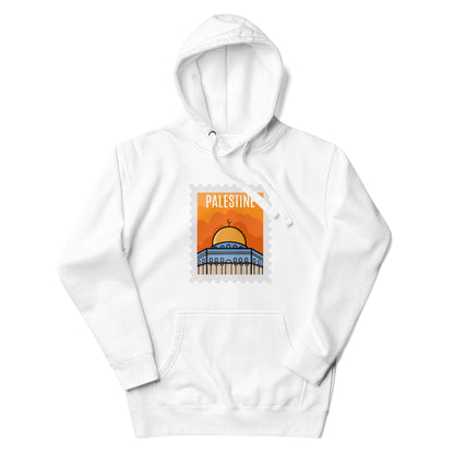 Hoodies: Palestine Stamp hoodie.