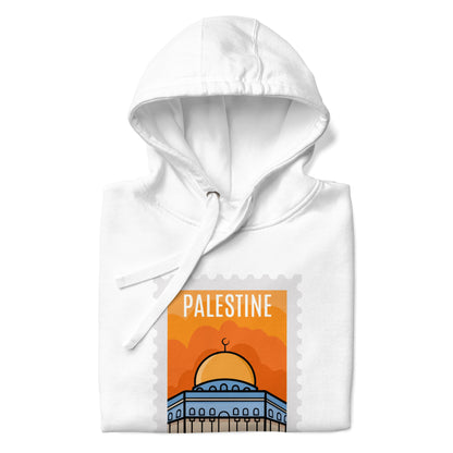 Hoodies: Palestine Stamp hoodie.