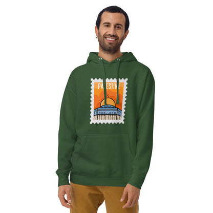 Hoodies: Palestine Stamp hoodie.