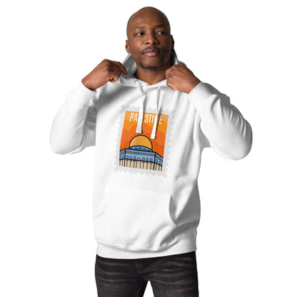 Hoodies: Palestine Stamp hoodie.