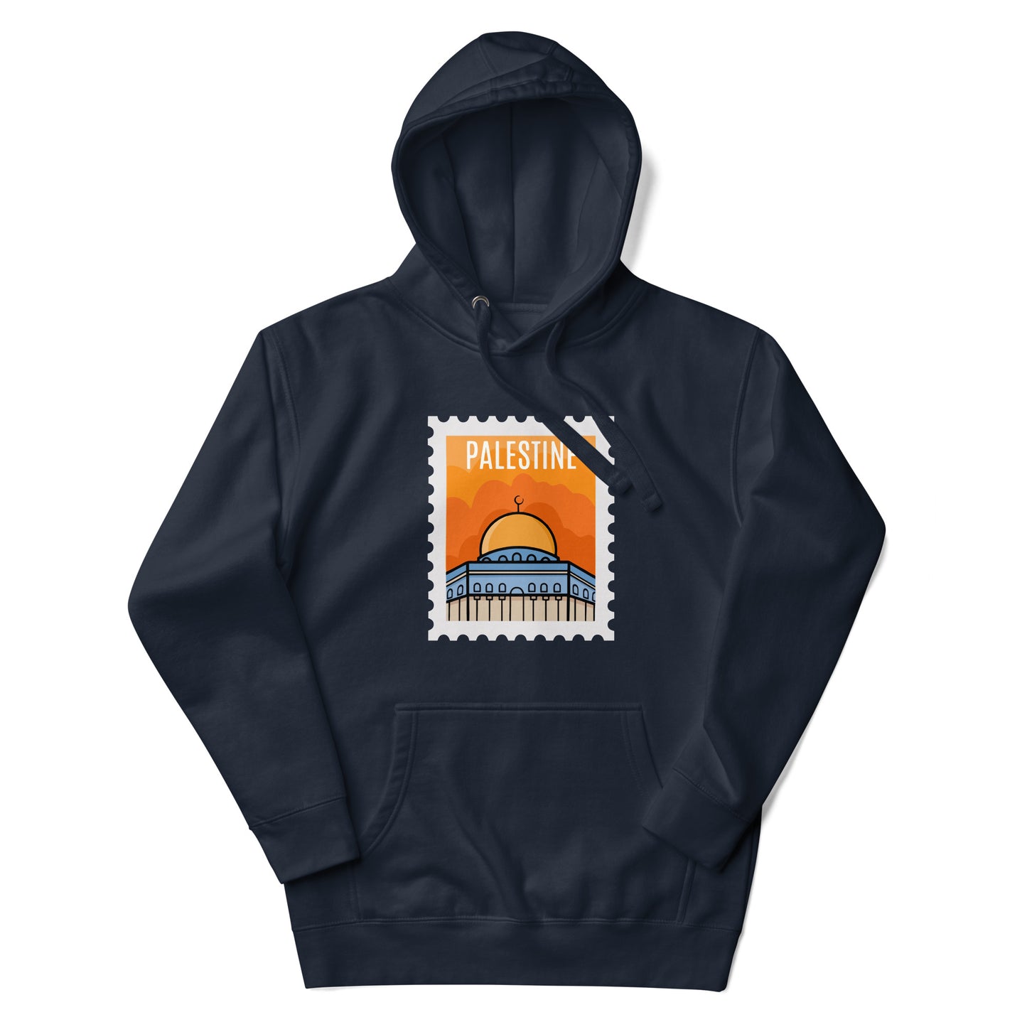 Hoodies: Palestine Stamp hoodie.