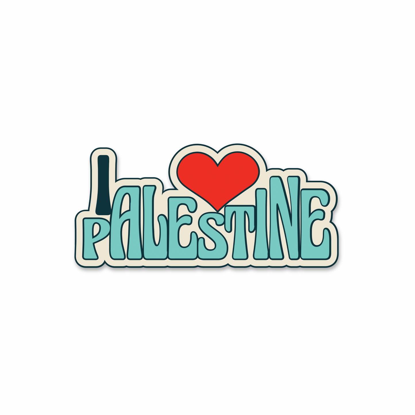 Stickers: Love Palestine.